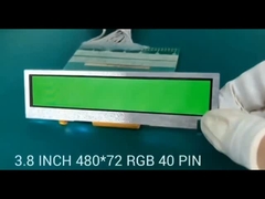 tipo TFT LCD, 480X72 resolución, interfaz del RGB de 40 pernos, 300cd/m2 de la barra de 3,8 pulgadas,