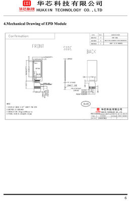 0.97 inch E-paper Display with 88x184 Resolution and 4wire SPI Interface