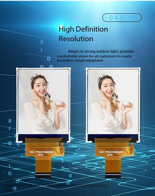 2.4 Inch IPS TFT Color Display with 480(RGB)x640 Resolution IC ST7701S MIPI 2-lane Interface 300nits Brightness All View 4 LEDS Color TFT LCD Screen