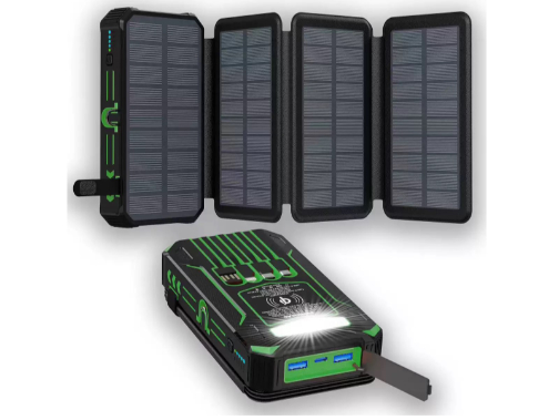 20.000 mAh, carga rápida de 22,5 W, panel solar plegable, iluminación LED, carga magnética