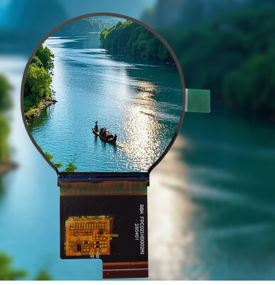 2.1 inch round TFT display module with 540x540 resolution, 350c/d brightness and MIPI interface