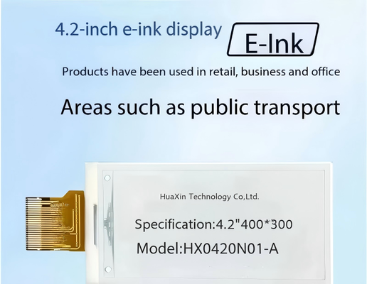 Pantalla de tinta electrónica de 4,2 pulgadas con resolución de 400x300 y ángulo de visión de 180°