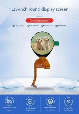 1.35 Inch Round IPS TFT Color Display with 360x360 Resolution and 400nit Brightness MIPI interface Driver IC JD5858 home appliances