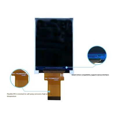 Pantalla a color IPS TFT de 2.0 pulgadas con interfaz MCU de 6 bits, vista completa, retroiluminación de 3 LED y resolución de 240x320 IC ST7789V