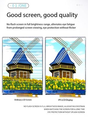 2.4 pulgadas IPS TFT Color Display con resolución 240x320, MIPI 2Lane Interface, 250nits Brillo y 6 LEDs TFT LCD de CHIP-BLANCO